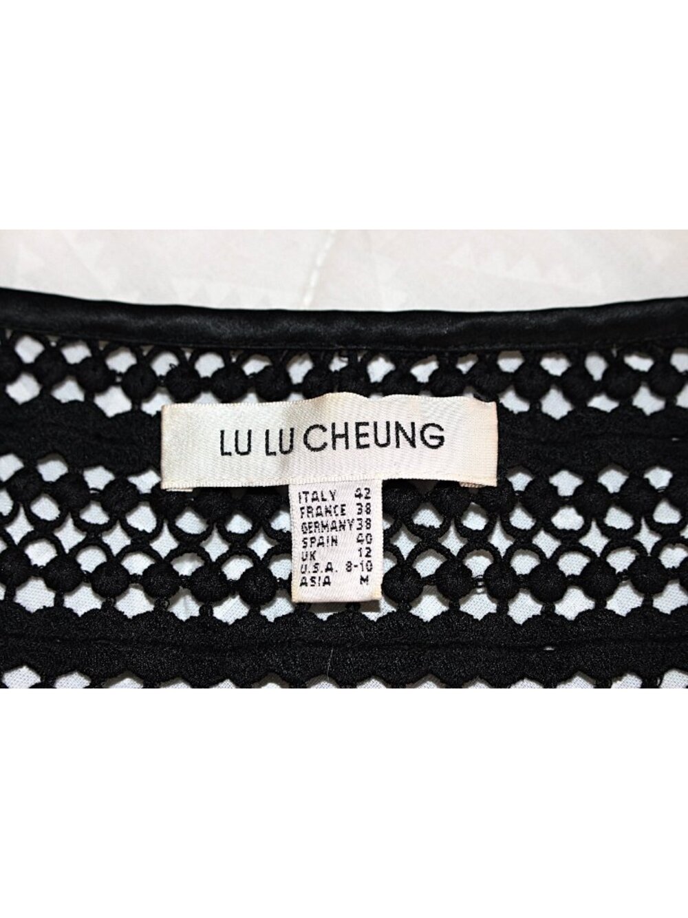 Lu Lu Cheung Designer - Lolita Dress - Silk + Eyelet Babydoll with Bow, Med - Picture 3 of 12